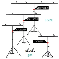 Soporte de fondo de fotografía en forma de T, sistema de soporte ajustable para estudio fotográfico, pantalla verde, accesorios de fondo Chromakey