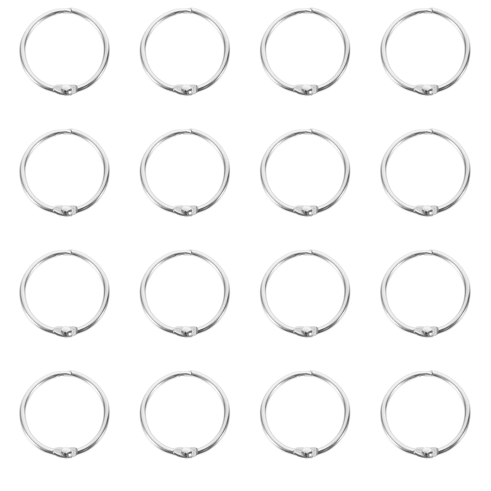 

20pcs Binder Flash Cards Small Card Metal Book Clip Rings Binder Rings Index Loose Leaf Office Supplies Ring Binders DIY