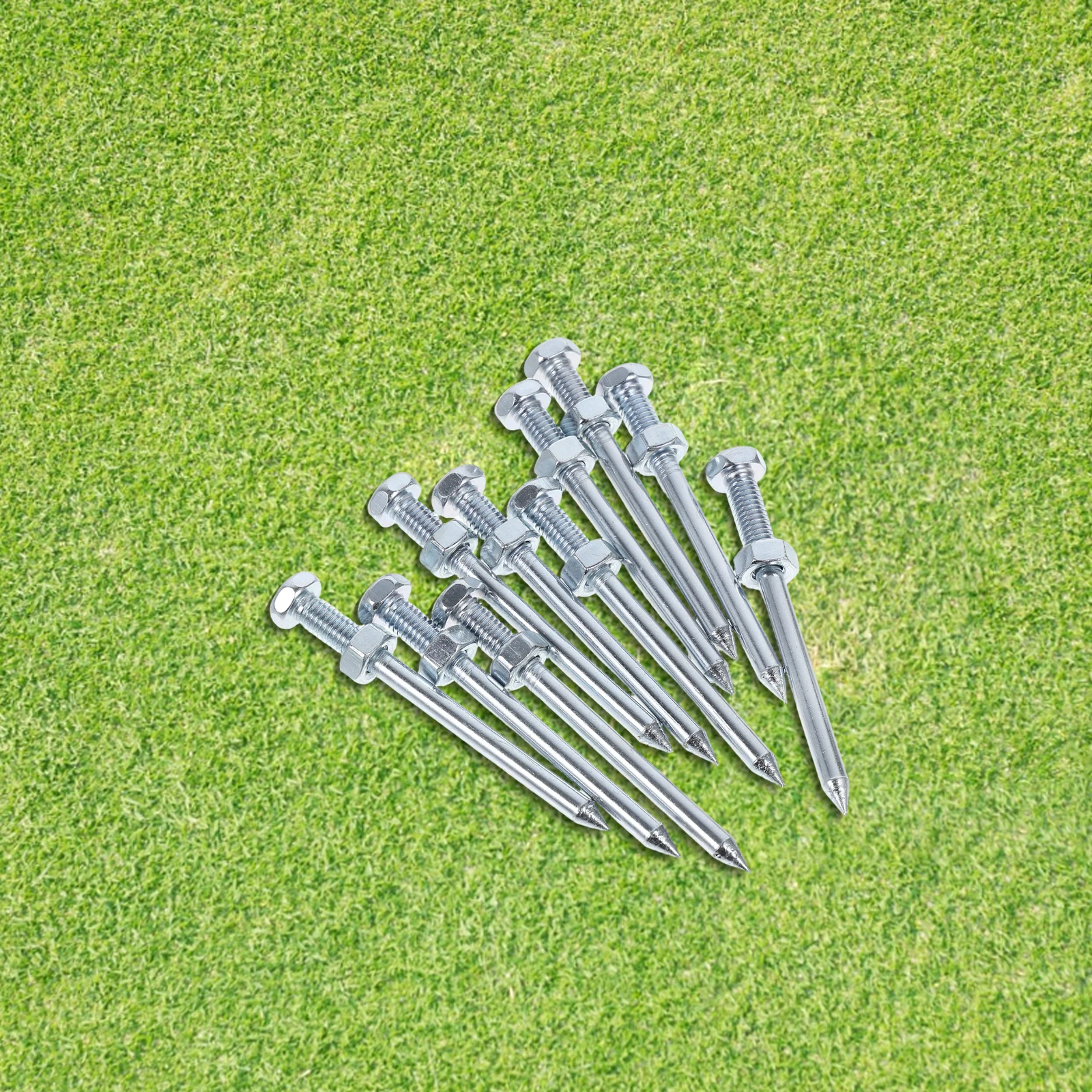 

10 Pcs Lawn Spikes Aeration Tool for Aerator Replacement Spiked Shoes Pegs Barbed Garden Tools Metal Lawns