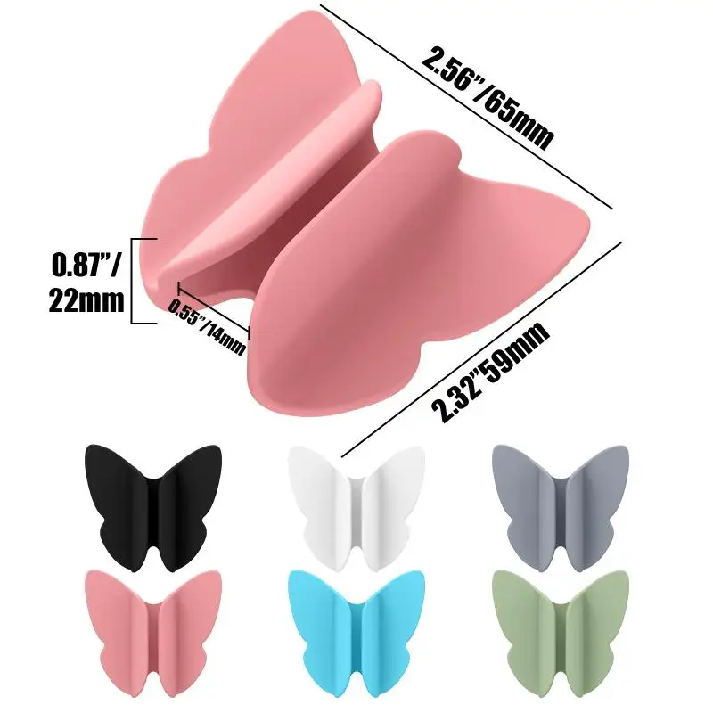 شفط كأس سيليكون الهاتف حامل أحمر الشفاه مكافحة فقدان فراشة شكل ملمع الشفاه جراب هاتف حامل هاتف أحمر الشفاه متعدد الوظائف #6