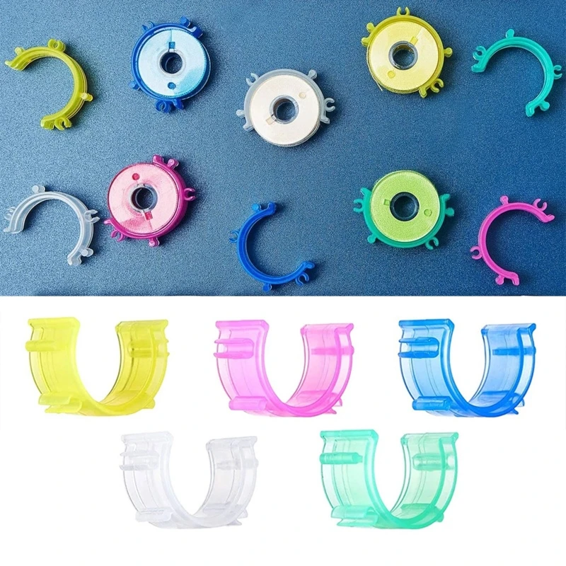 10/50/100Pcs Sewing Bobbin Small Clips Colorful Thread Spool Plastic Holder Clamps  Sewing Machine DIY Embroidery Tool