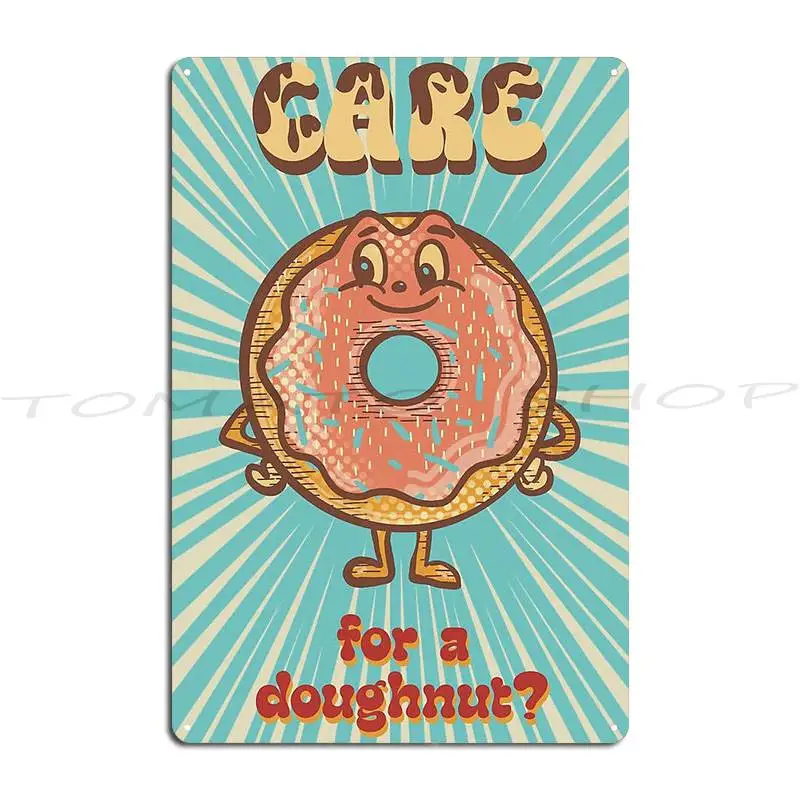 Retro Doughnut Metal Plaque Poster Cinema Living Room Wall Cave Classic Designing Tin Sign Poster