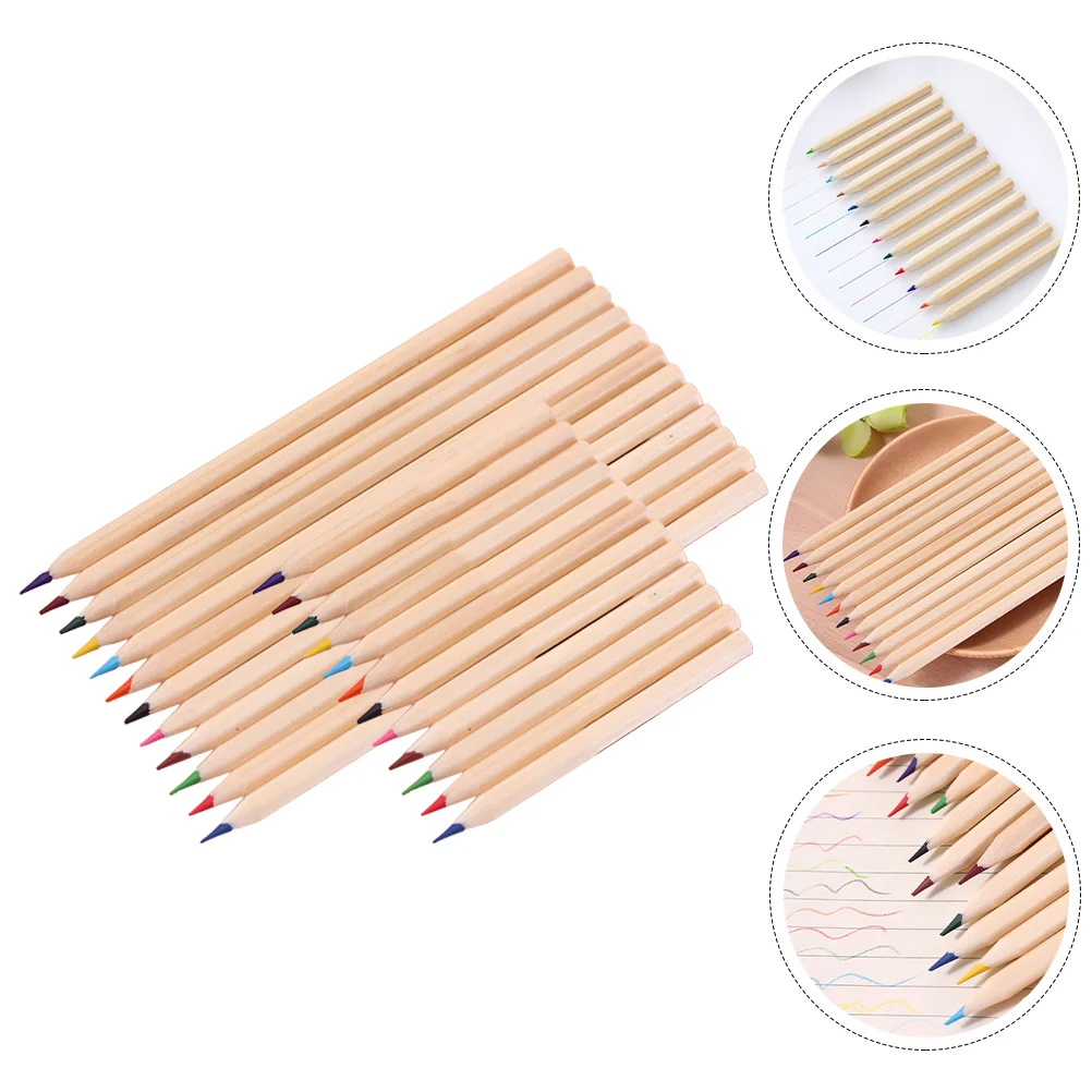 24 Pcs Colored Pencils School Kids Colour for Coloring Books Household Child