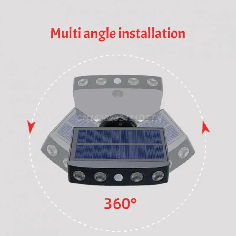 مصابيح حائط مقاومة للماء باستشعار الحركة ، مصابيح شمسية ليد ، نطاق استشعار واسع ، أمان معزز ، سهلة التركيب
