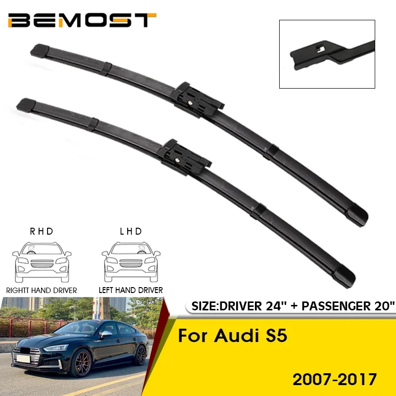 

Car Wiper Blades For Audi S5 2007-2017 Windshield Windscreen Front Window Blades 24"+20" Car Accessories