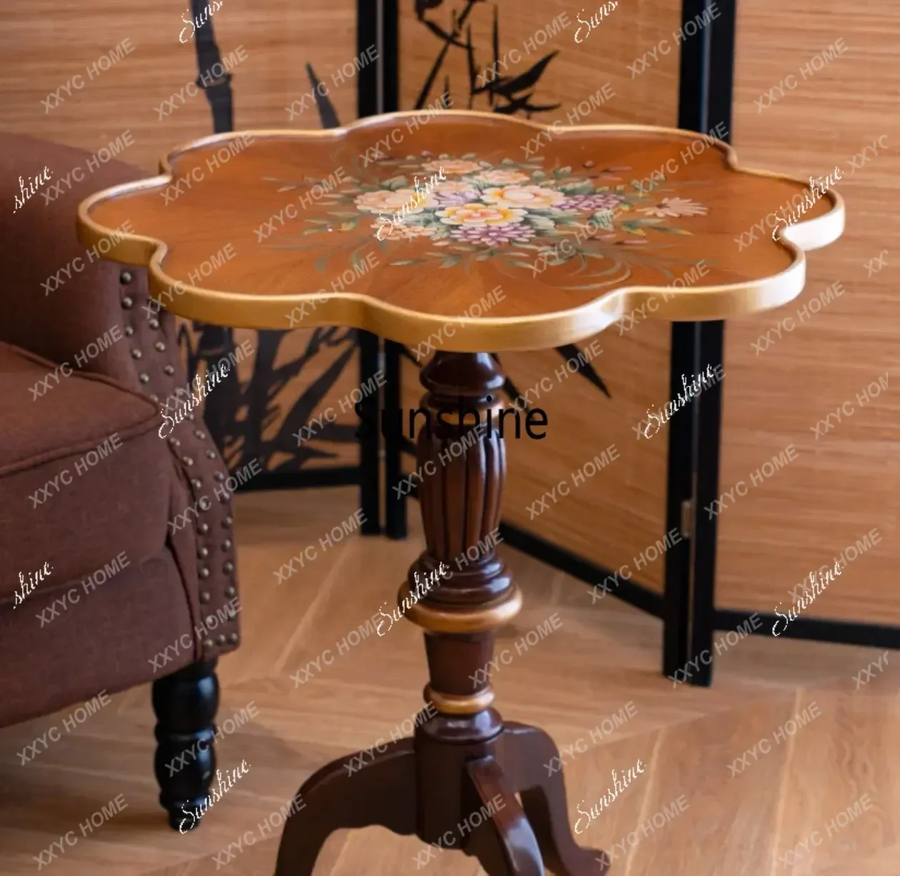 Creative art retro living room bedroom items placement table