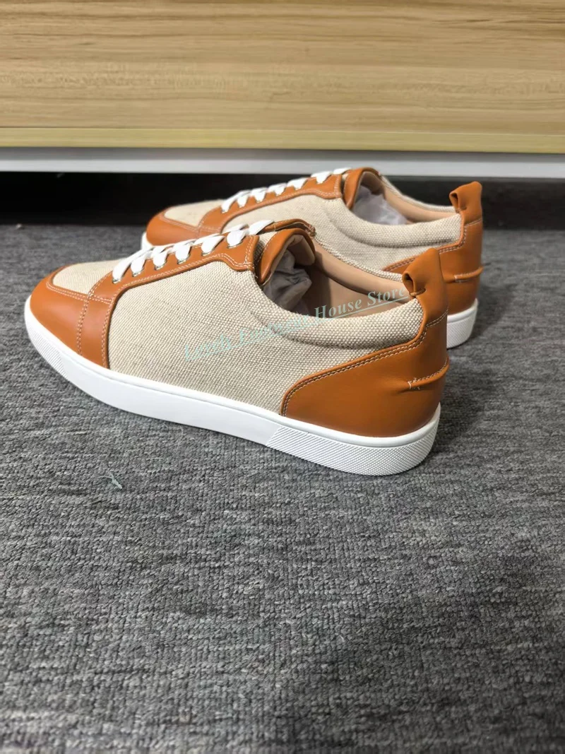 

Мужские новые стильные кожаные лоферы из смешанной парусины, удобные мужские туфли на плоской подошве с круглым носком на шнуровке