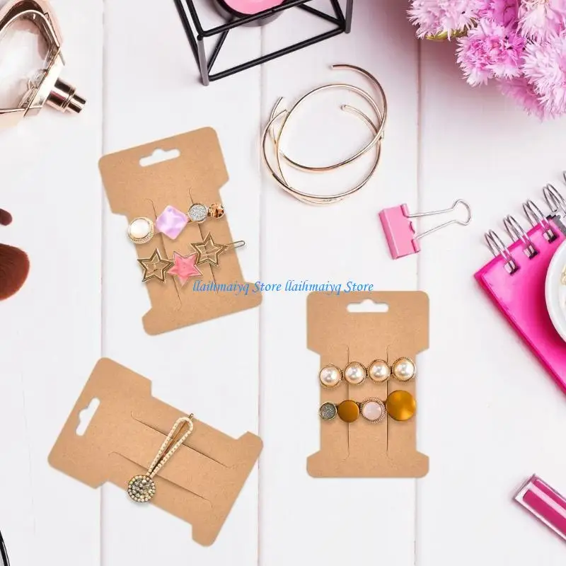 573B حزمة من 100 بطاقة هير دبوس بطاقات العرض متعددة الاستخدامات لإكسسوارات الشعر متعددة الاستخدام #3