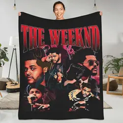 The Weeknd Blankets Music Tour Retro Picnic Flannel Bedding Throws Super Soft Living Room Custom DIY Bedspread Birthday Present