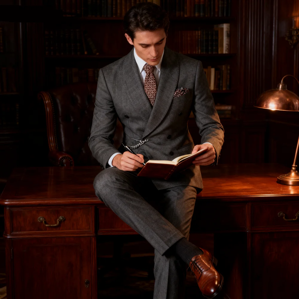 

Men's Single Jacket with Metal Lapel Xale Festa De Casamento Formal Dance Wedding Groomsmen Slim Fit Terno Masculino