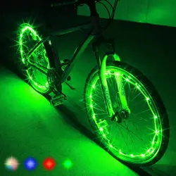 2pcs Plastic Bike Wheel Spoke Light Waterproof MTB Balance Bicycle LED Tyre Tire Flash Lights Colorful Warning Lamp Bike Accesso