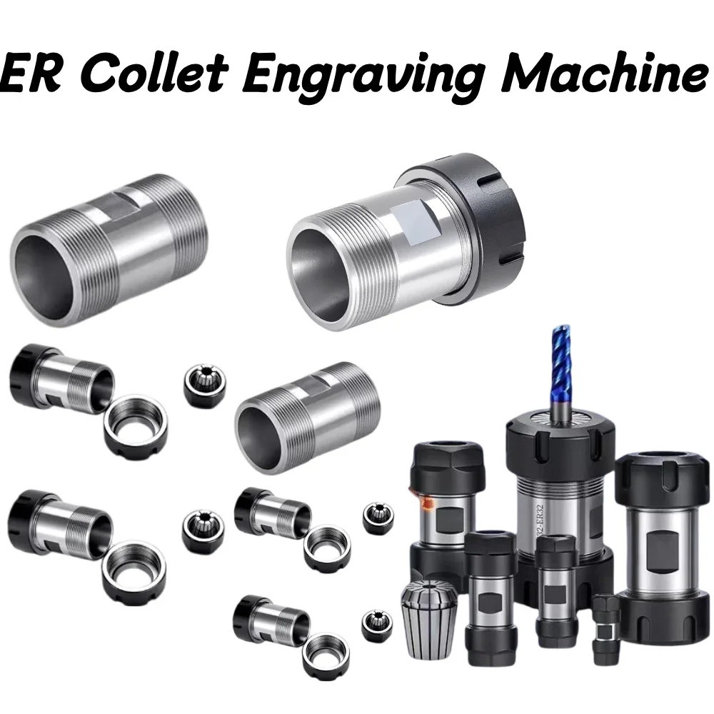 ER8 ER11 ER16 ER20 ER25 ER32 Tool Holder DIY Motor Shaft Column Spindle Double Chuck Motor Shaft ER Collet Engraving Machine