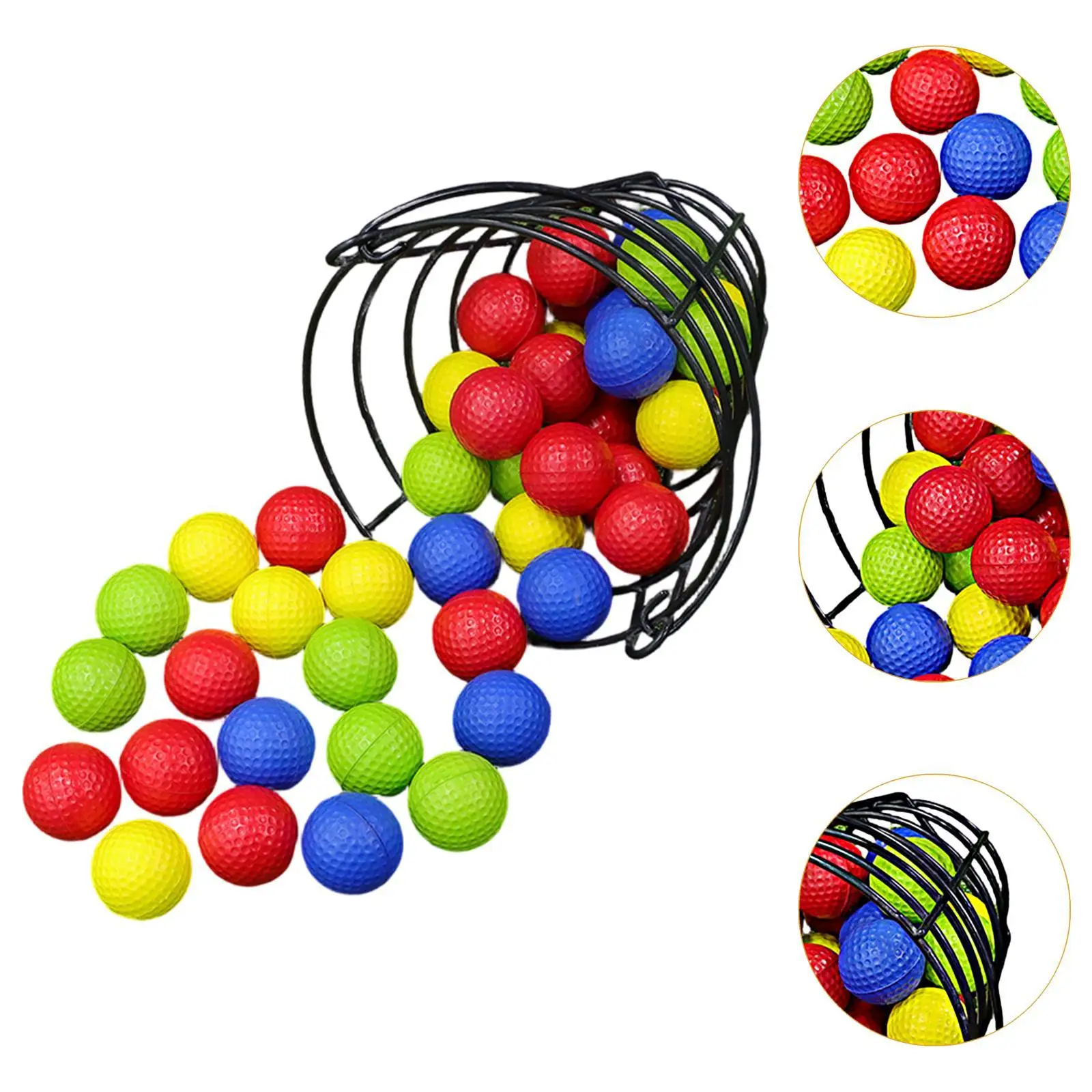 50x golfoefenballen zacht gekleurde multifunctionele trainingshulpmiddel trainingsballen voor garage indoor golfer outdoor yard