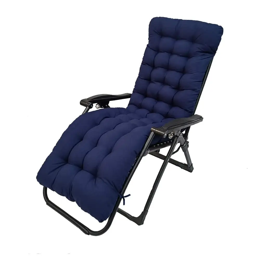 Cojines para silla tumbona, cojín para tumbona de 67 pulgadas, colchoneta para tumbona con funda elástica Ba antideslizante para jardín