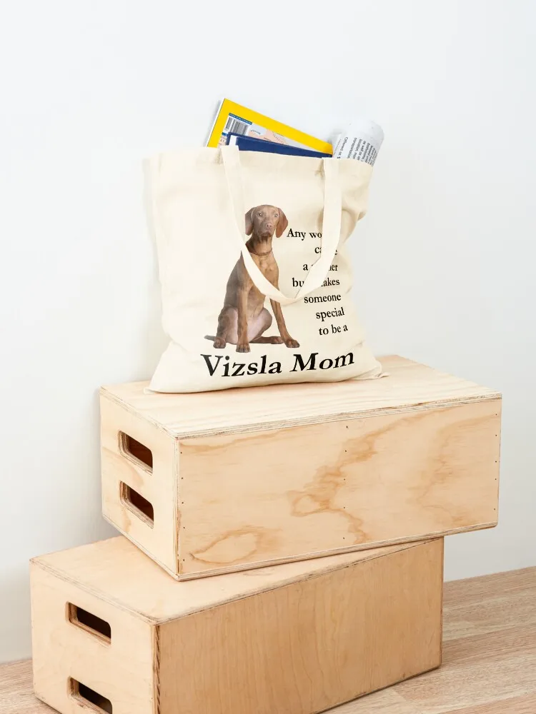 Vizsla Mom Tote Bag shopper bag women canvas Customizable tote bag Women's handbag shopping