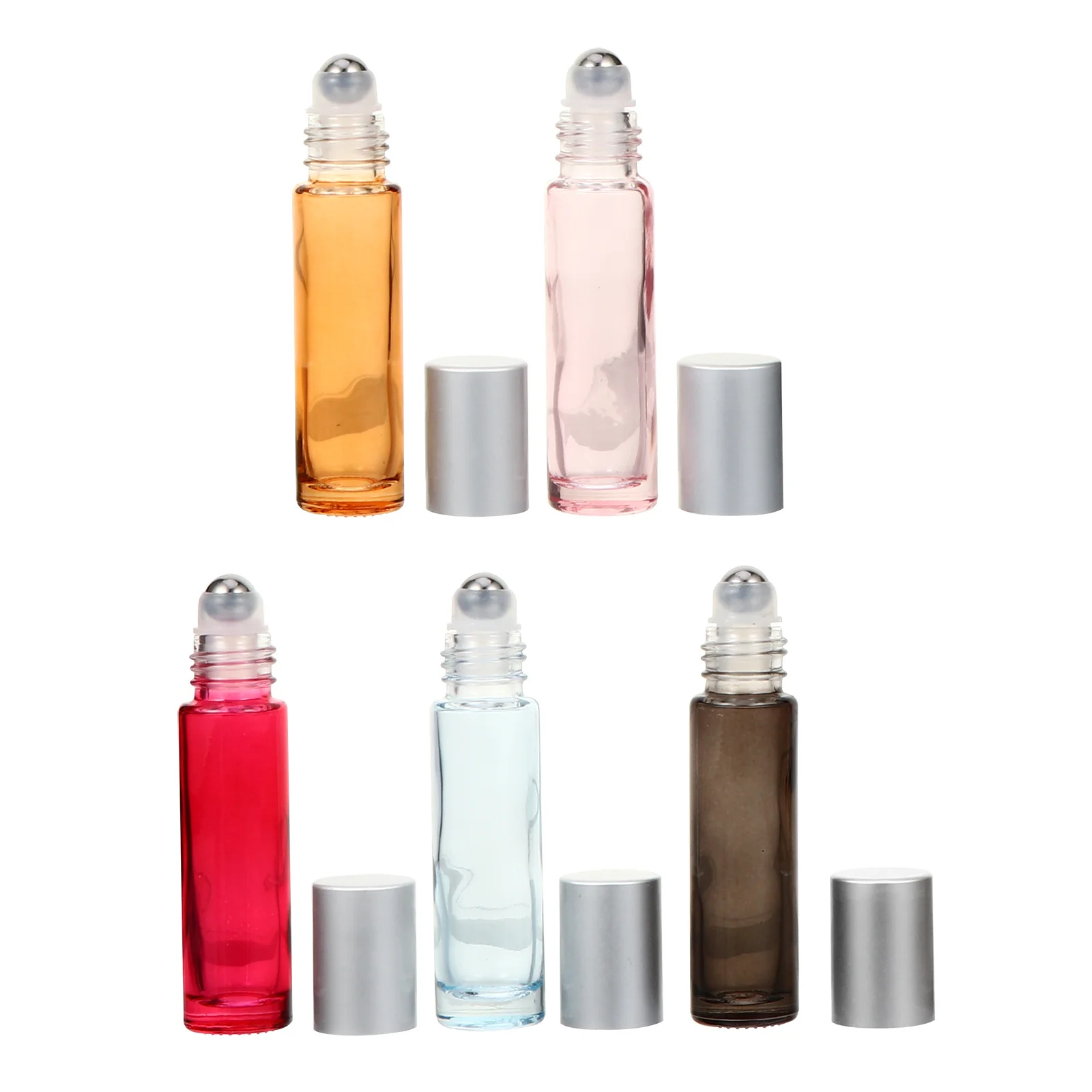 10Pcs Essential Oil Roller Bottles 10ml Leakproof Glass Perfume Subpackage Containers Refillable Essential Oil Bottle