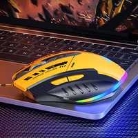 Wired Gaming Mouse RGB 200-12800DPI 6-Key Macro Programming USB Silent Optical Gamer Mice for PC Laptop Computer Office