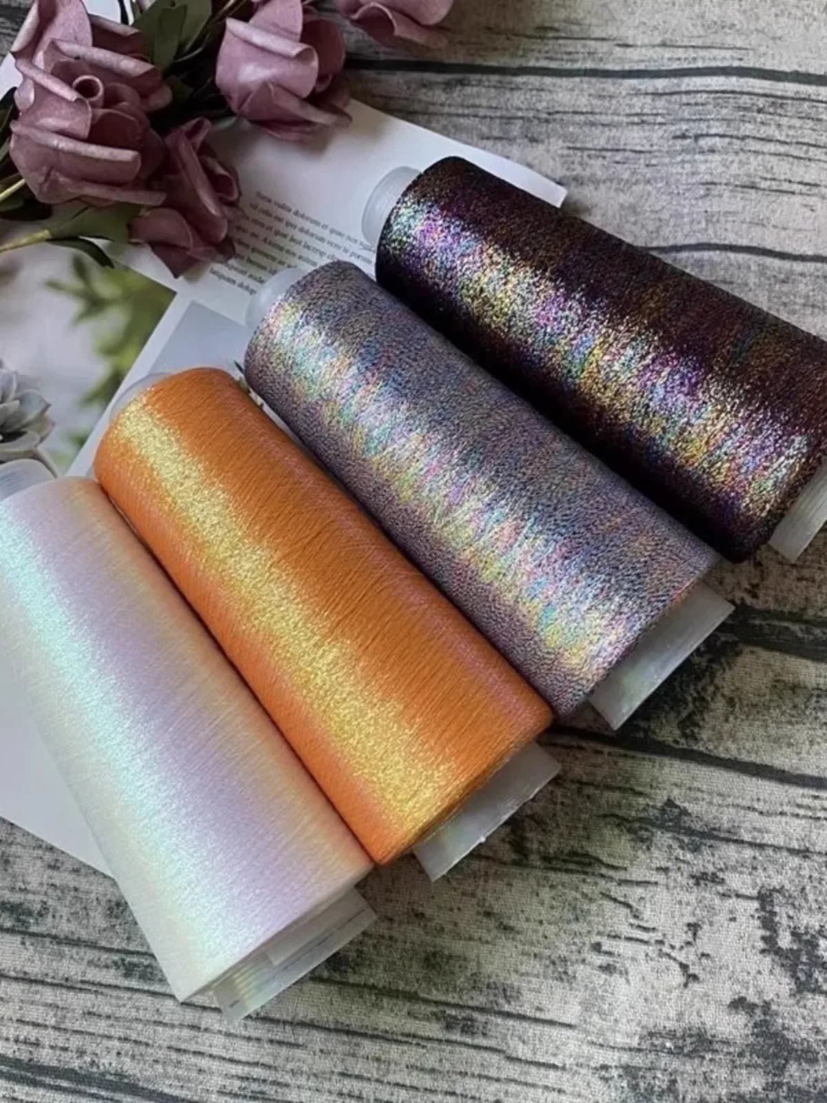 

300g Colorful Illusionary Sparkling Silk Yarn Soft small Yarn Hand Crochet Thread Knitting Clothes Needlework