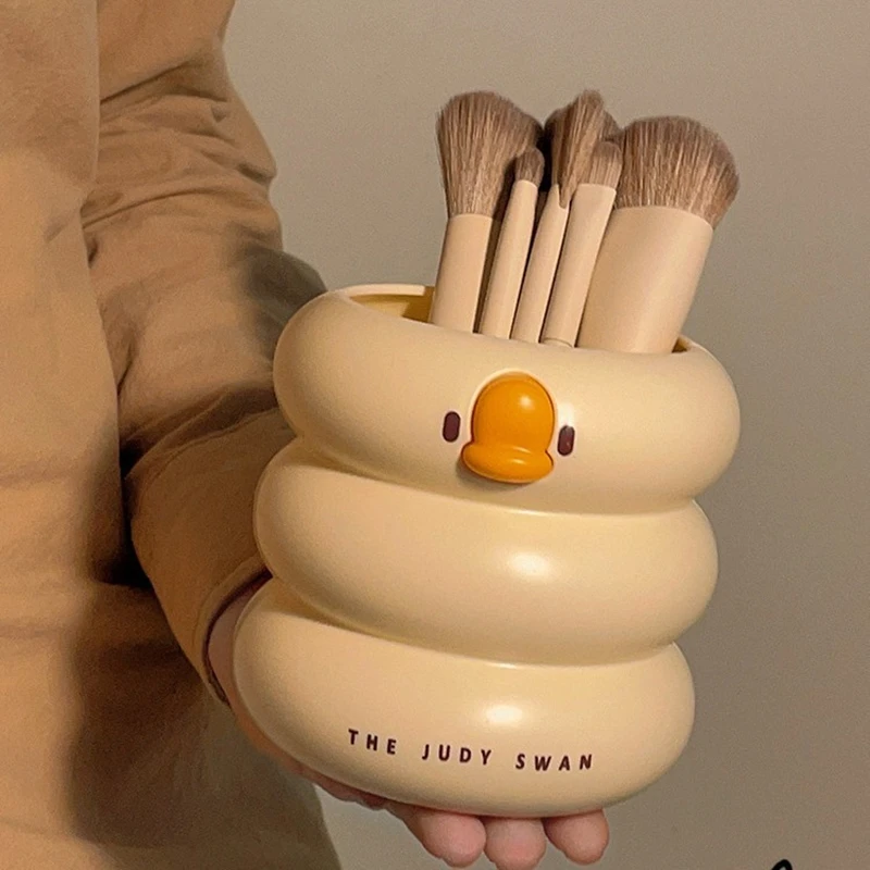 

Kawaii Desktop Storage Box Cartoon Cute Office Large Capacity Pencil Holder Student Stationery Multi-functional Makeup Brush