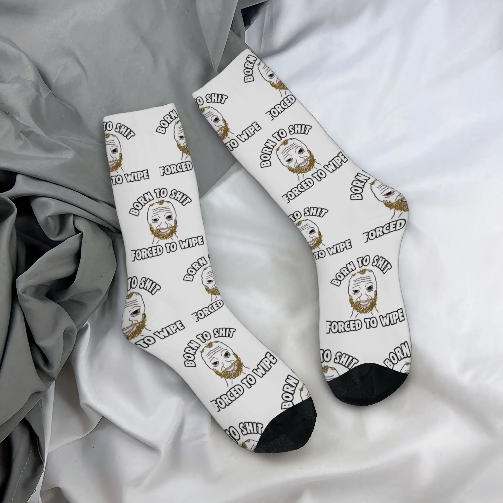 Wojak Soyjak Chudjak Chud meme Gift Dress Socks Merchandise for Men Non-slip Printing Socks