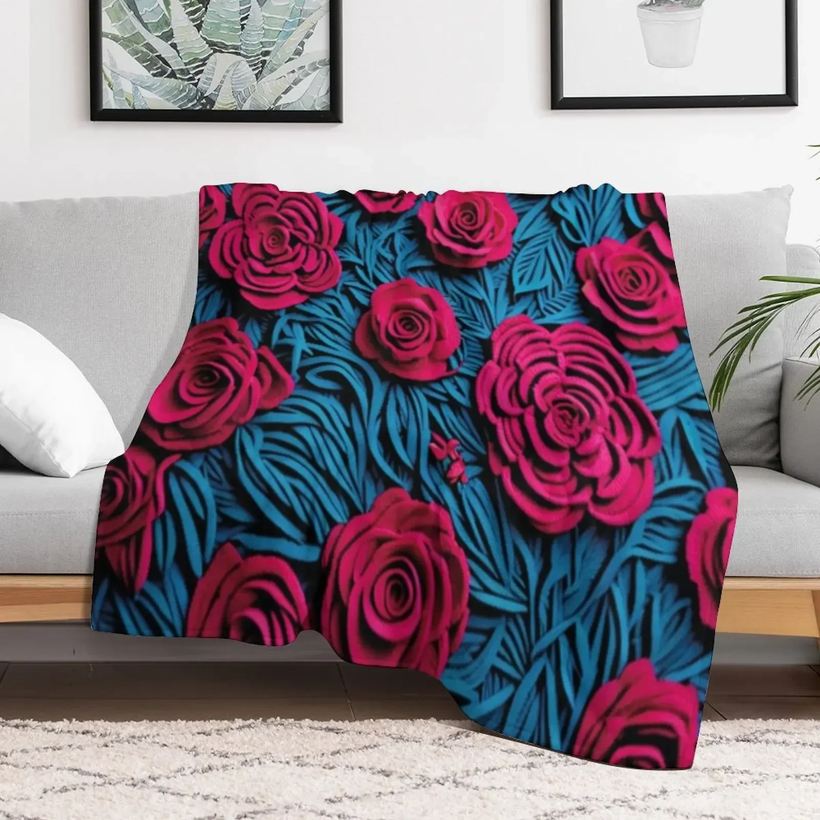 

Desenho crochê flores e filhas Throw Blanket Furry Softest Sleeping Bag Blankets sofa bed Soft Bed linens Blankets