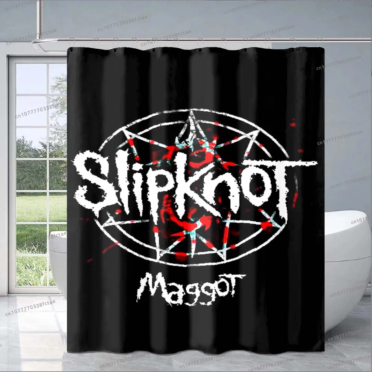 S-SLIPKNOT Band Shower Curtain Rock Band Skull Shower Curtain Adult and Children Bathroom Personalized Decorative Shower Curtain