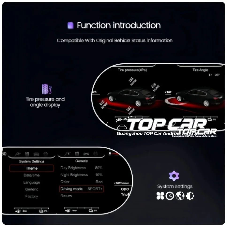 Dashboard For BMW 3 4 Series F30 F31 F34 F35 F32 F33 F36 F80 F82 F83 Multiple Styles Speedometer LCD Instrument Digital Cluster