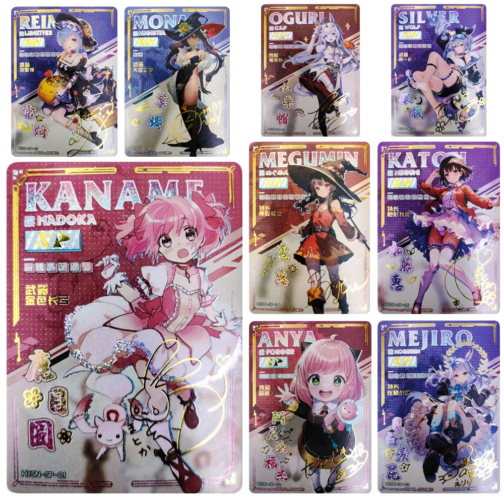 

История богини SP Kaname Madoka Anya Forger Mejiro McQueen Tokisaki Kurumi Золотая подпись трехмерная коллекционная карта