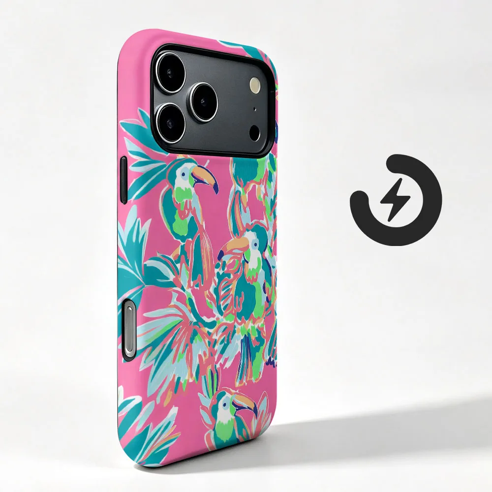 Magnetic Phone Case For iPhone 17 16 15 14 13 12 11 Pro Max Air 16e 7 8 Plus XS Max X XR Funny Bird 2 IN 1 Film Shell Cover - view 4