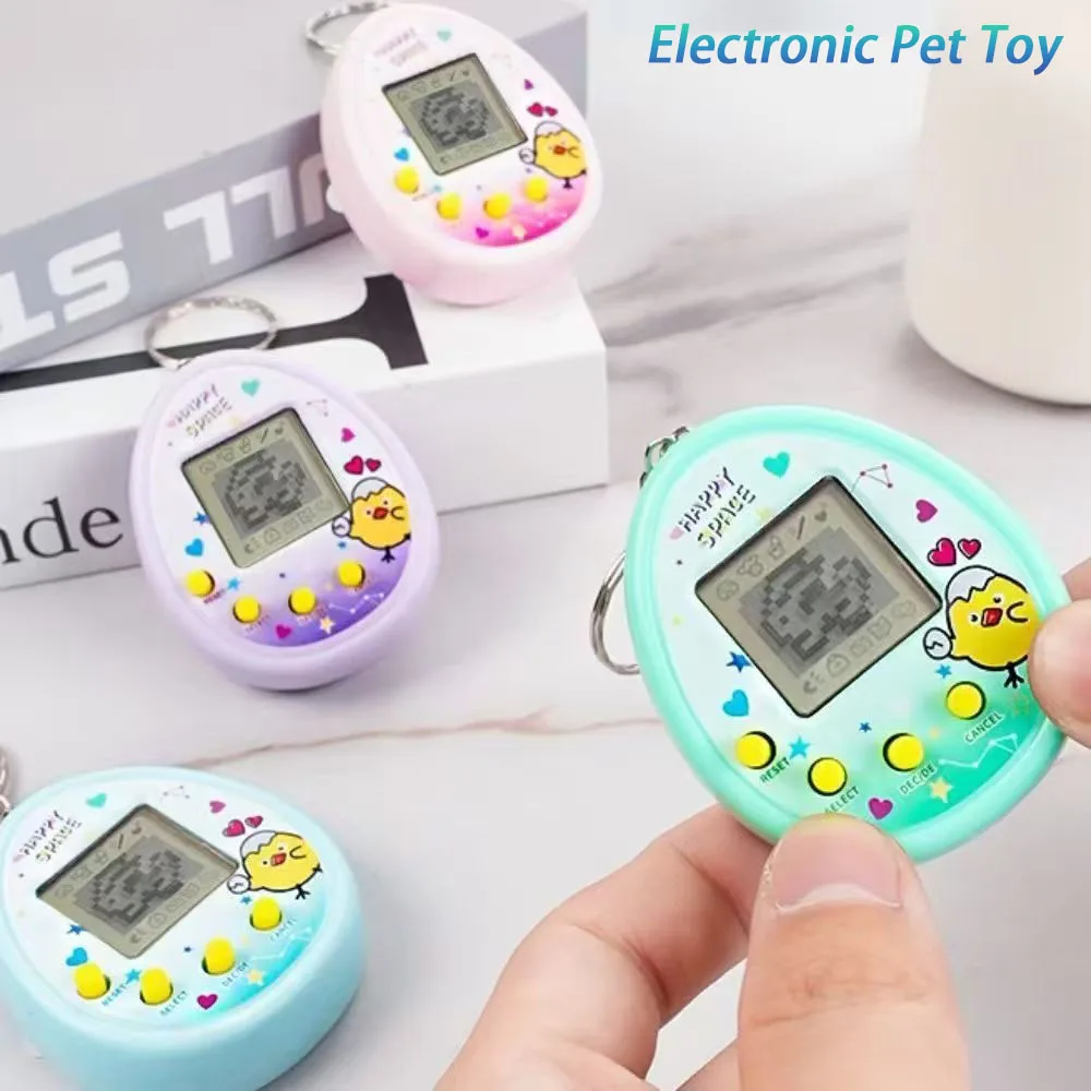 

1Pcs Cute Cartoon Mini Handheld Electronic Pet Game Console Random Color Virtual Pet Raising Machine Electronic Toys