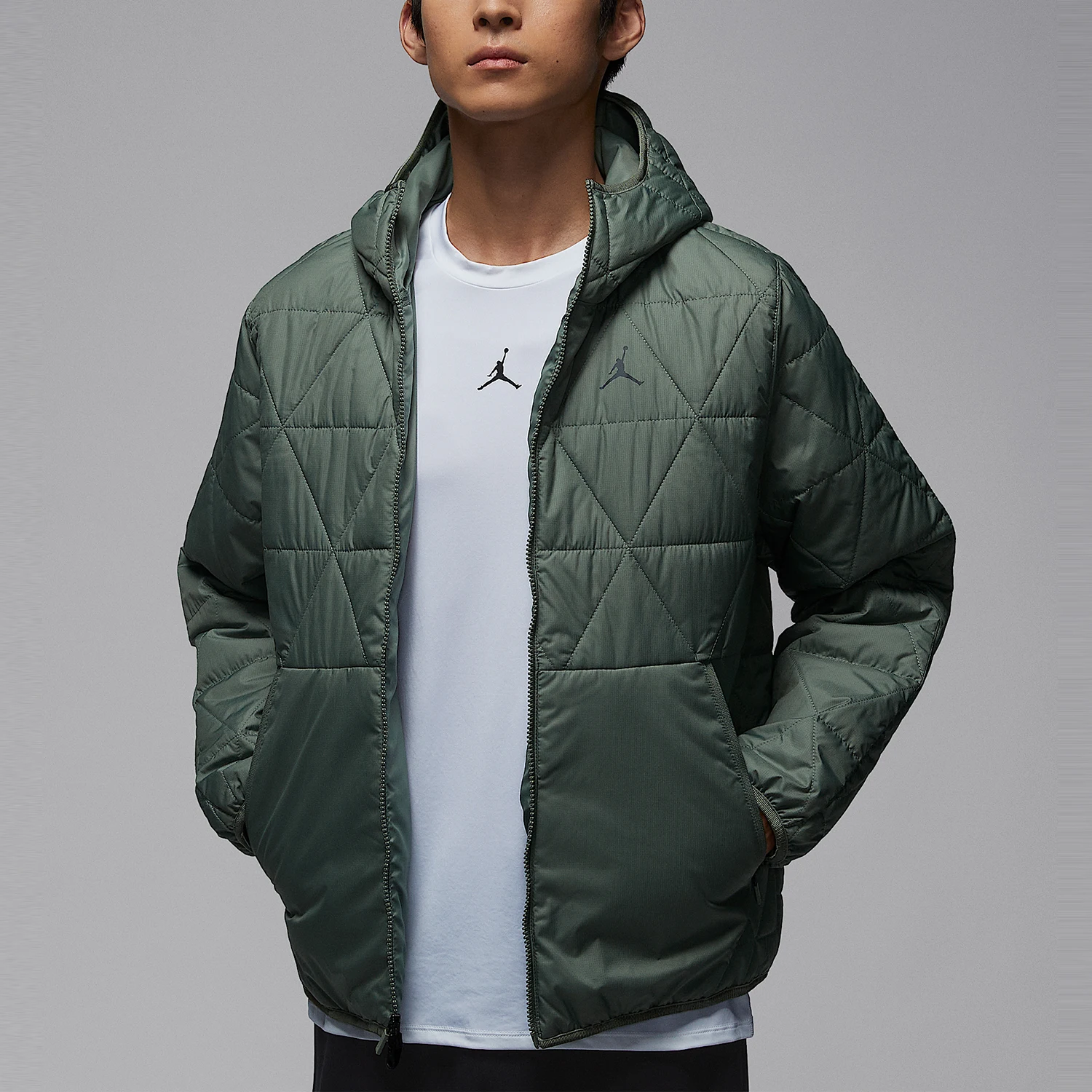 Ropa de algodón tejida cálida con capucha para hombre JORDAN original de Nike FZ3163-351