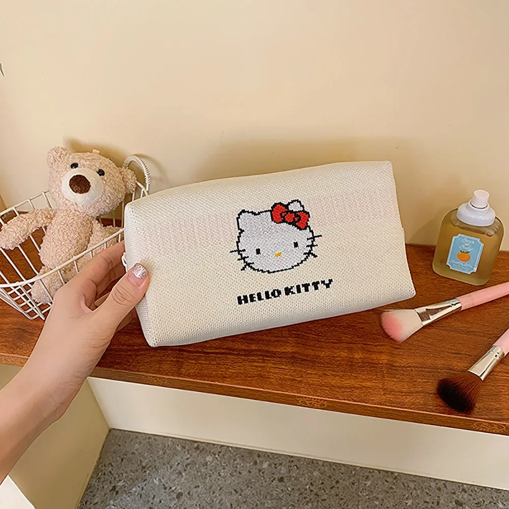 My Melody Kuromi Anime Cosmetic Bags Women's Travel Storage Bags Handbags Large Capacity Tote Cartoon Pencil Case Christmas Gift