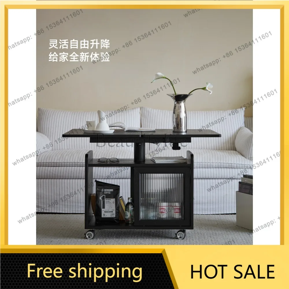 LD removable home folding sofa side lift tea table trolley