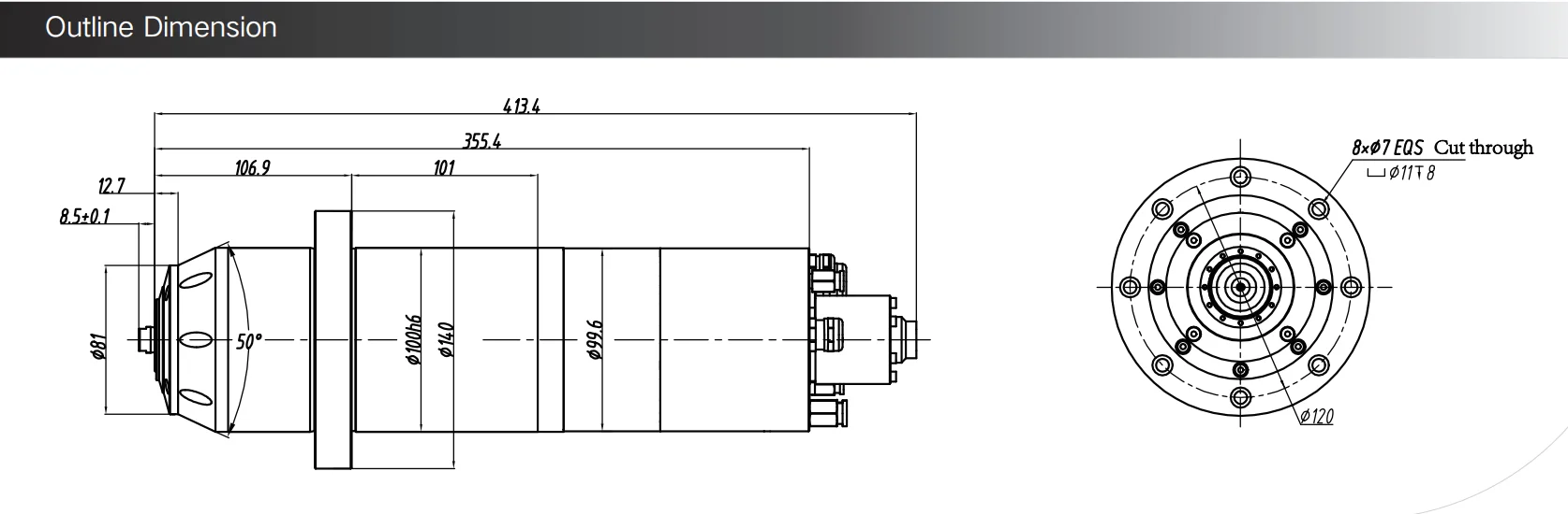 Hsk 32 Spindle 36000 Prm Spindle for Machine Hsk Spindle