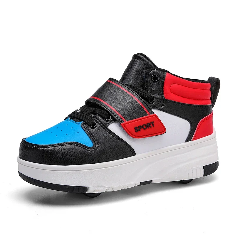 2024 New Cool Kids Four Roller Skates Shoes Boys Girls Designer Teenager Walking Shoe Breathable Big Boy Sport Shoes