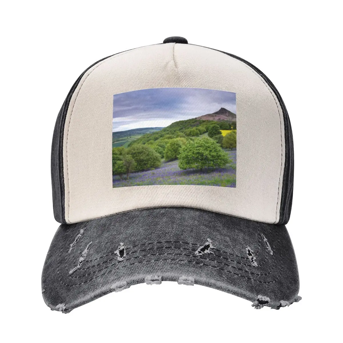 Bluebells at Roseberry Topping Baseball Cap Rugby birthday Caps Male Women's