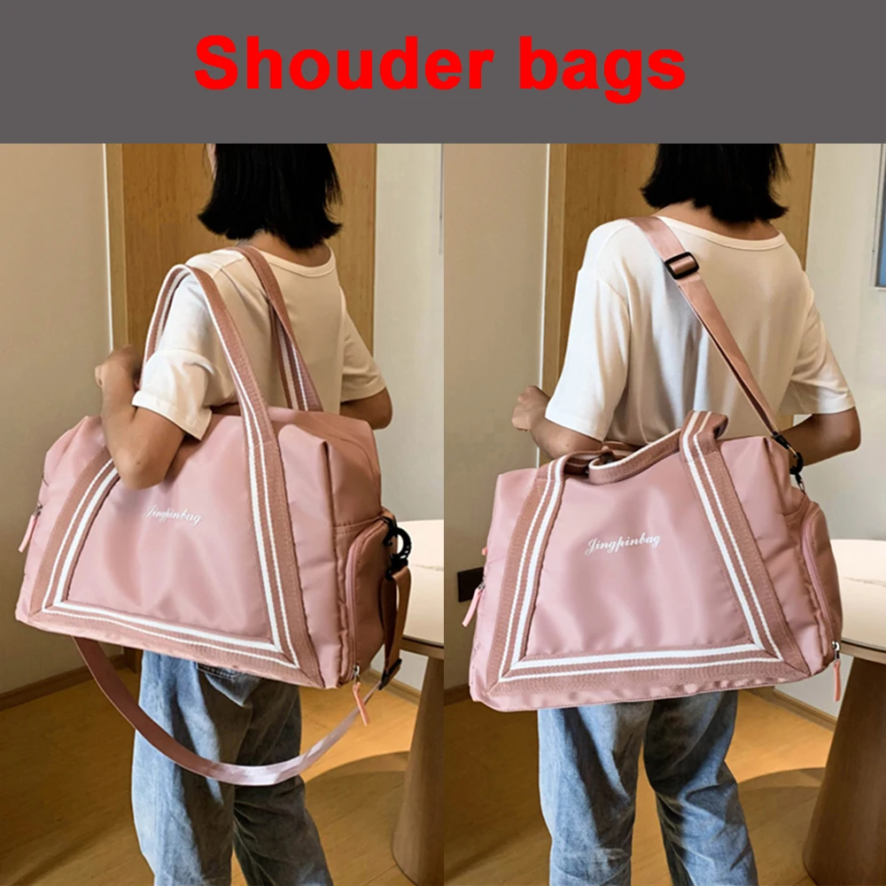 Дорожная спортивная сумка, ночная ручная сумка Weekender для женщин и мужчин, складная водонепроницаемая спортивная сумка с мокрым карманом для тренировок