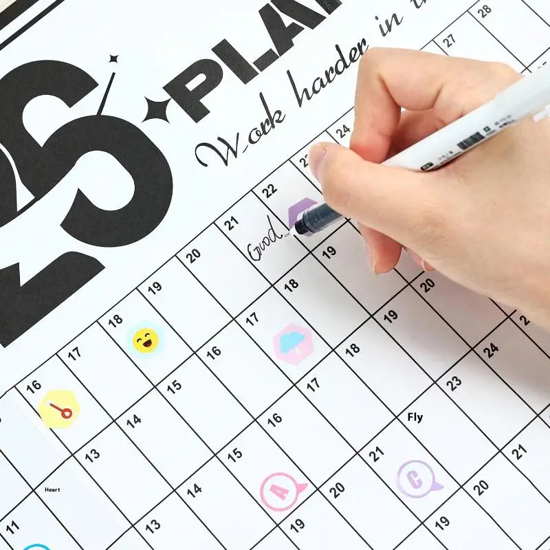 Calendrier mural vierge 2026, feuille de calendrier unique, mémo annuel suspendu au mur, planificateur quotidien, décor de pièce Simple