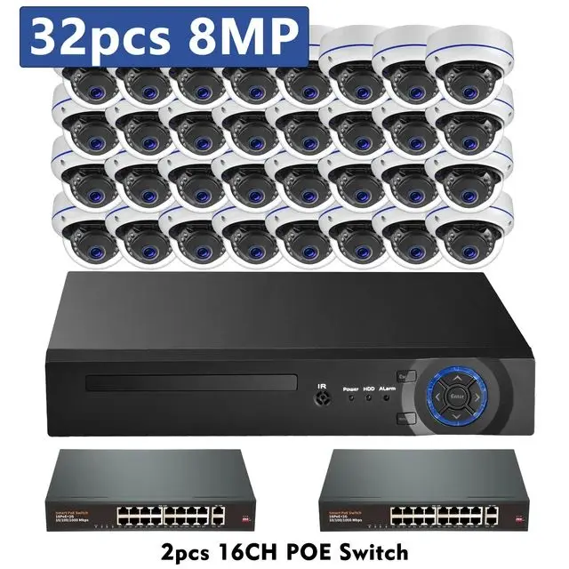 Picture 4: 8MP 5MP 32CH Dome POE Security Camera System H.265 Two Way Audio 4K 8CH POE NVR CCTV Camera Kit Night Vision