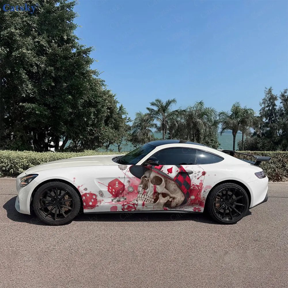 2pcs Gambler Spirit, Durable, Fade-resistant, Enhance Vehicle Aesthetics With Bold Artistic Design Car Vinyl Wraps