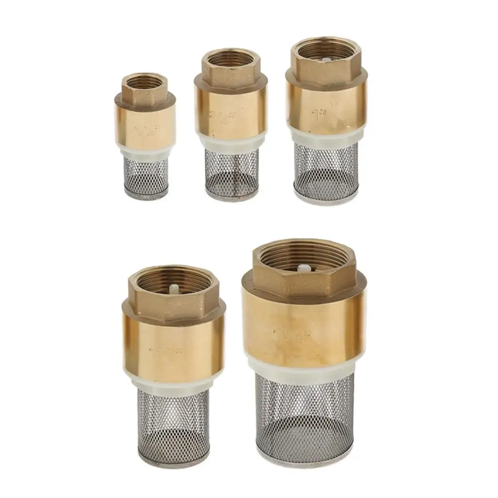 Brass Foot Valve Mesh Valve With Strainer Filter, Installed at or at the bottom of