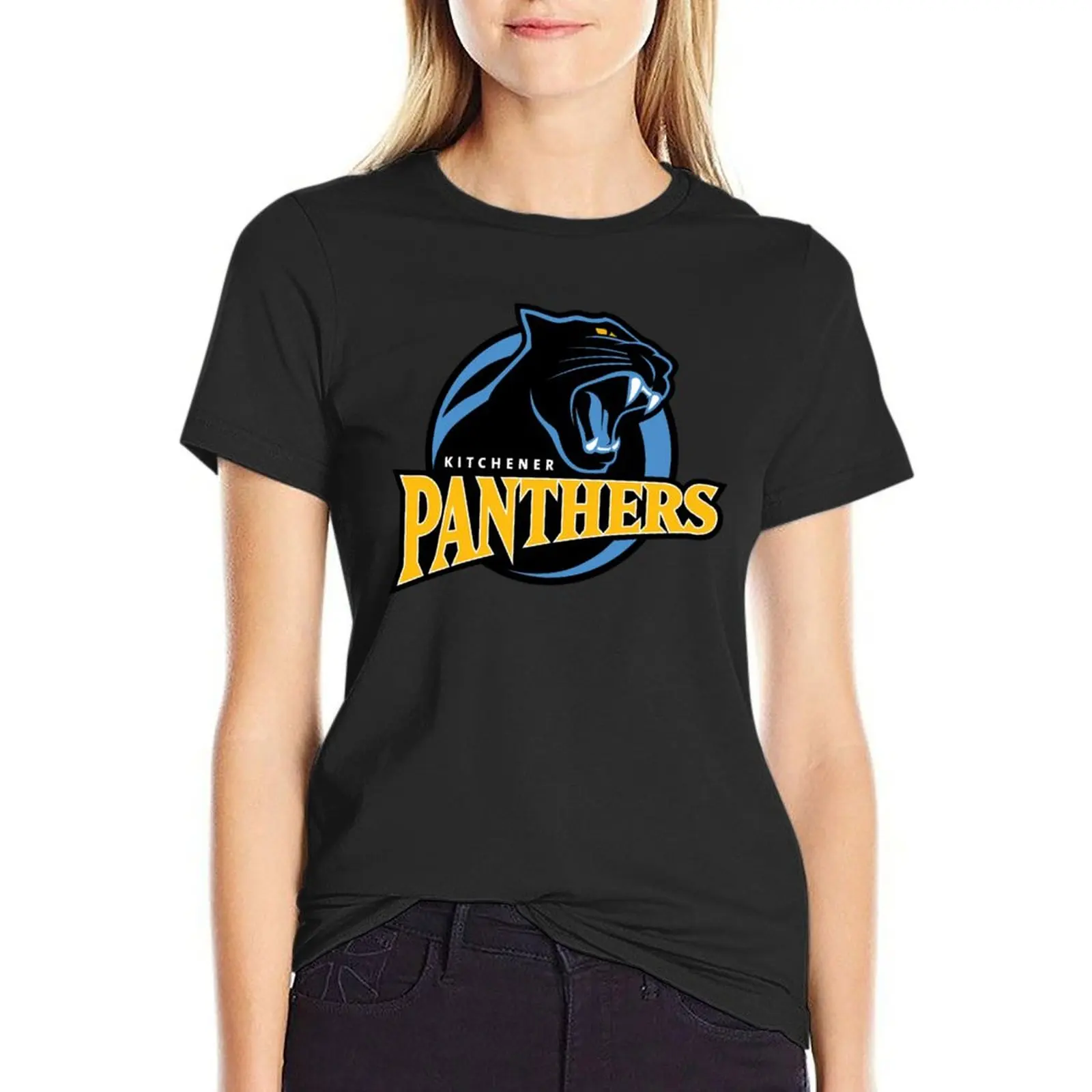 Kitchener Panthers T-Shirt Blouse animal print shirt for girls t-shirts for Women graphic tees funny