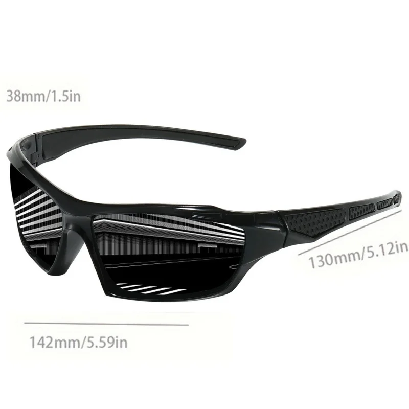 قطعة واحدة، نظارات بيضاوية كبيرة الحجم، مناسبة للرجال القيادة وصيد الأسماك والاستخدام الخارجي؛ مزيج من النظارات الخارجية الملونة.