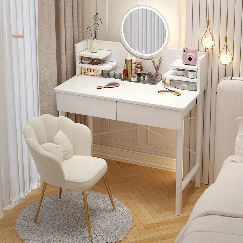 

Makeup table bedroom dresser simple modern 2024 new girls small apartment makeup cabinet small simple table