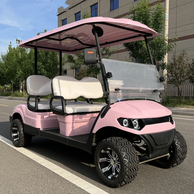 

Изящный дизайн, 4, 6-местный двигатель переменного тока, 4 кВт, электрическая тележка для гольфа, литиевая батарея 72 В, солнечные панели, гольф-багги