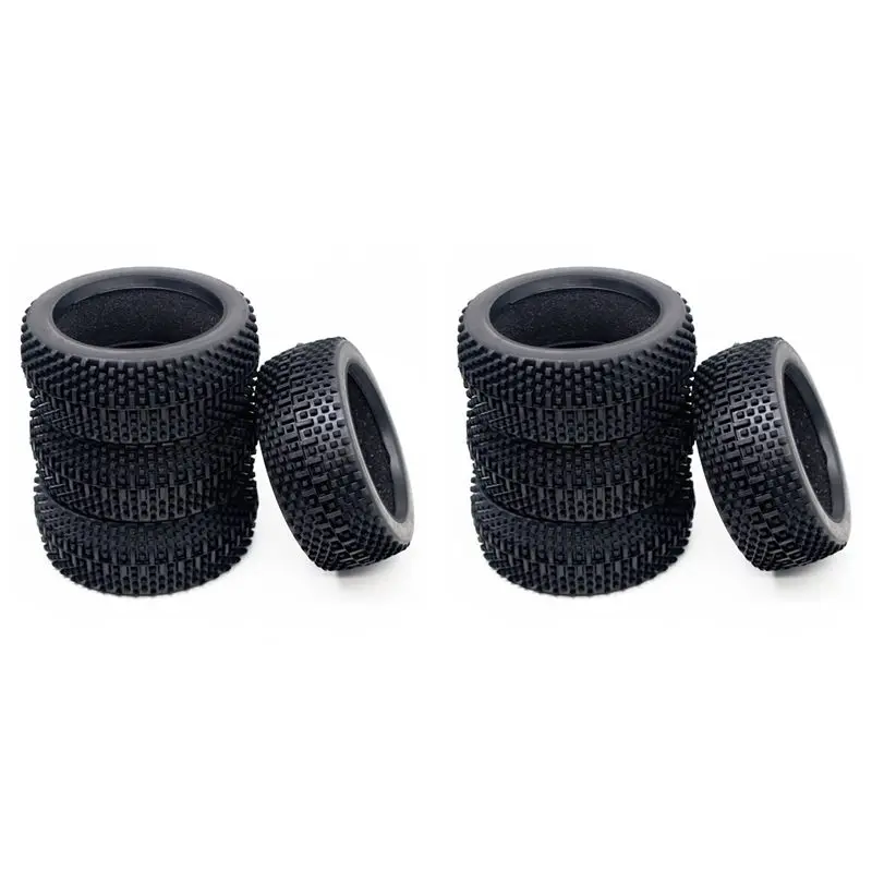 FBIL-8Pcs 110Mm 1/8 RC Off-Road Buggy Car Rubber Tire Tyre For HSP Redcat Losi HPI Kyosho MP9 Hobao Hyper Upgrade Parts