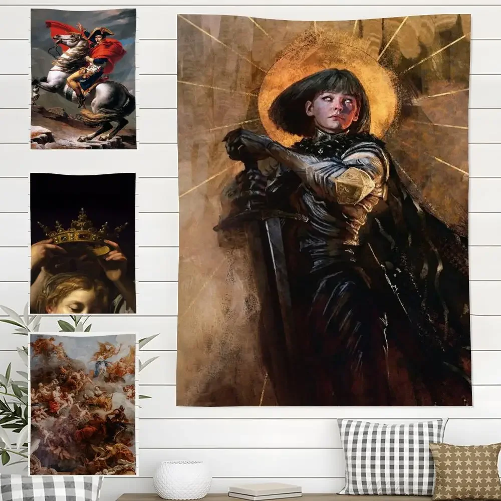 Renaissance Art Painting Tapestry Bedroom Living Bar Garden Outdoor Microfiber Festival Decoration Background Art