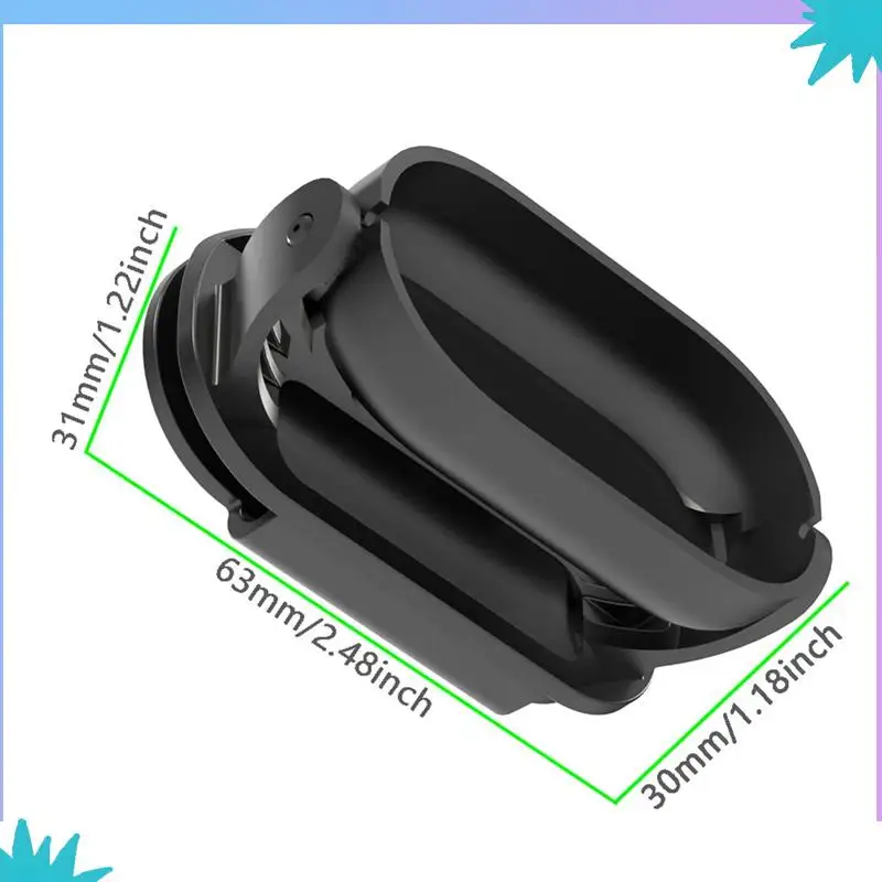 ABZW 2개입 캡 이지 클립 마운트 햇 클립 퀵 릴리즈 클램프 마그네틱 프레임 고정 홀더 블랙 PC+ABS (Insta360 Go 3 용)