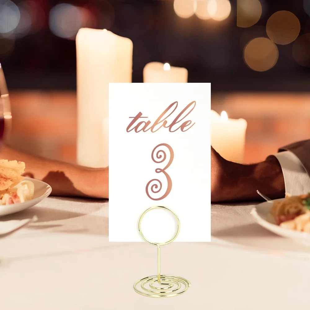 Metall Tisch karten halter runde Herzform Fotoclip Hochzeit Tisch Tisch karte steht Geburtstags feier Dekoration Lieferungen – Detail 7