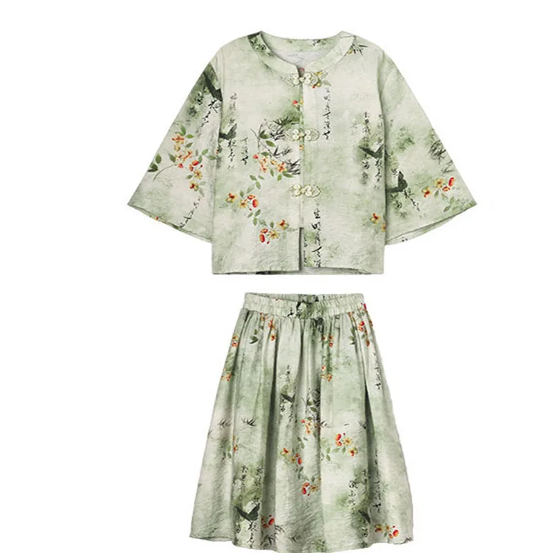 Teen Girl Party Dress New 2026 Summer Big Girls Dresses 2 3 4 5 6 7 8 9 10 11 12 Years Child Clothing Shirt Skirt Set